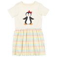 thumbnail image 1 of Inktastic Cute Penguin, Little Penguin, Penguin with Bow Girls Toddler Dress, 1 of 5
