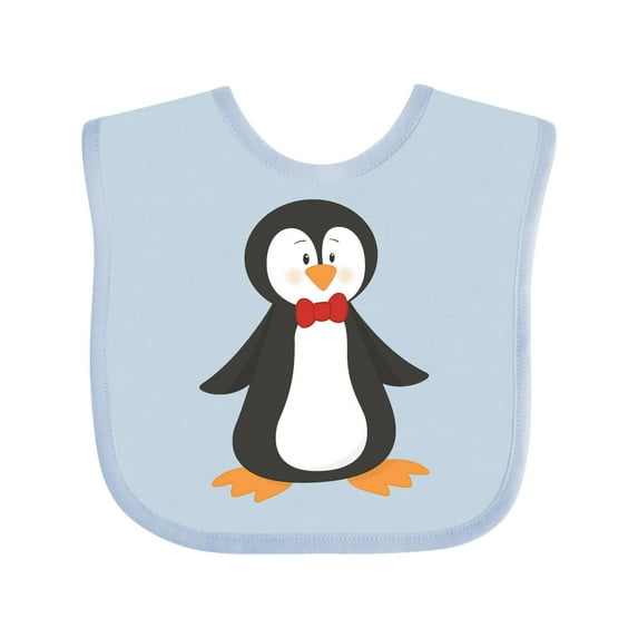 Inktastic Cute Penguin, Little Penguin, Penguin with Bow Tie Boys or Girls Baby Bib