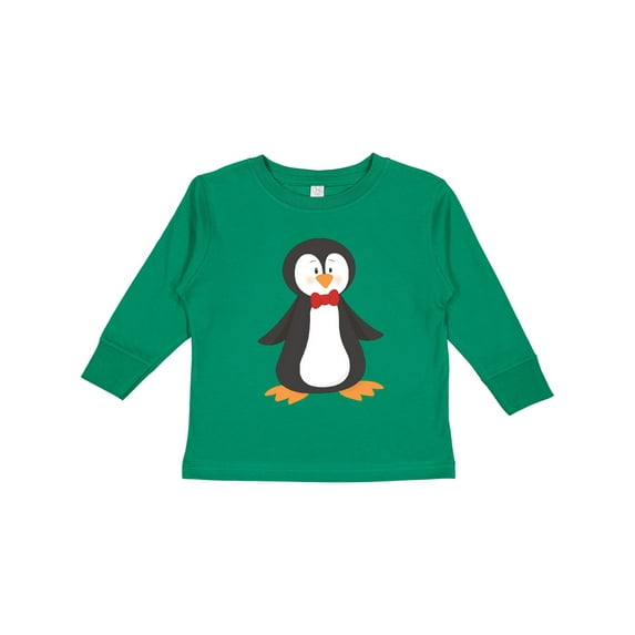 Inktastic Cute Penguin, Little Penguin, Penguin with Bow Tie Boys or Girls Long Sleeve Toddler T-Shirt