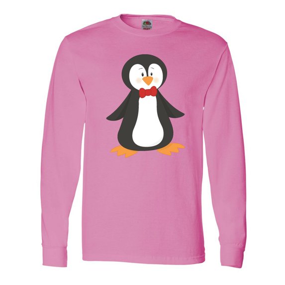 Inktastic Cute Penguin, Little Penguin, Penguin with Bow Tie Long Sleeve T-Shirt