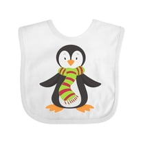 Inktastic Cute Penguin, Little Penguin, Penguin with Scarf Boys or Girls Baby Bib