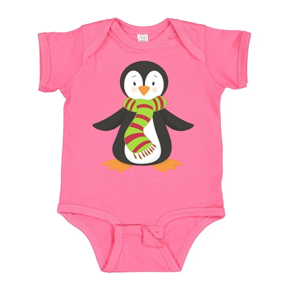 Inktastic Cute Penguin, Little Penguin, Penguin with Scarf Boys or Girls Baby Bodysuit