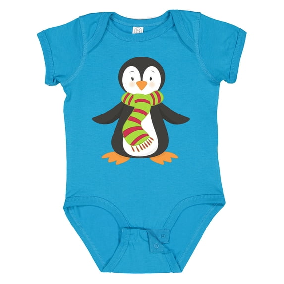 Inktastic Cute Penguin, Little Penguin, Penguin with Scarf Boys or Girls Baby Bodysuit