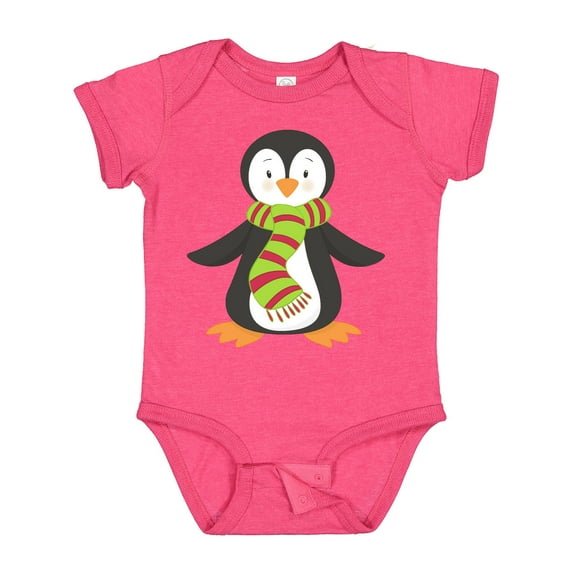 Inktastic Cute Penguin, Little Penguin, Penguin with Scarf Boys or Girls Baby Bodysuit