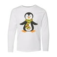 thumbnail image 1 of Inktastic Cute Penguin, Little Penguin, Penguin with Scarf Long Sleeve Youth T-Shirt, 1 of 5
