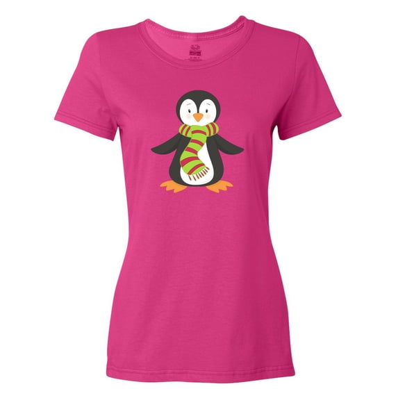 Inktastic Cute Penguin, Little Penguin, Penguin with Scarf Women's T-Shirt