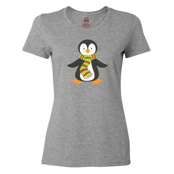 Inktastic Cute Penguin, Little Penguin, Penguin with Scarf Women's T-Shirt