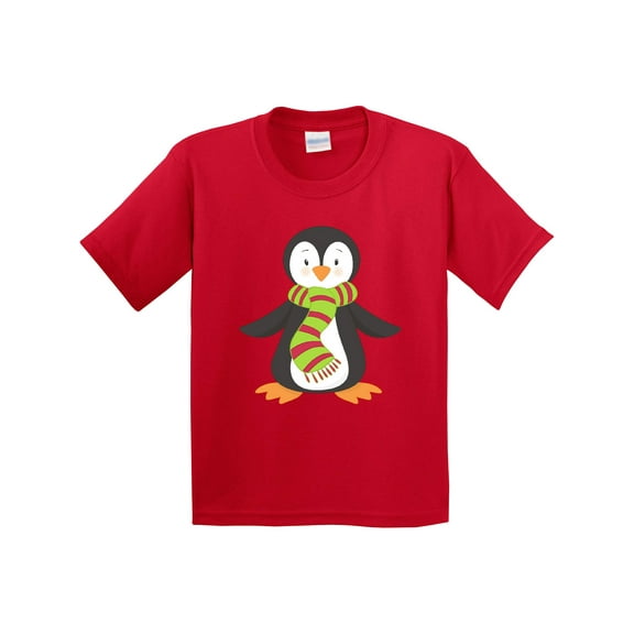 Inktastic Cute Penguin, Little Penguin, Penguin with Scarf Youth T-Shirt