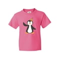thumbnail image 1 of Inktastic Cute Penguin, Penguin With Party Hat Youth T-Shirt, 1 of 5