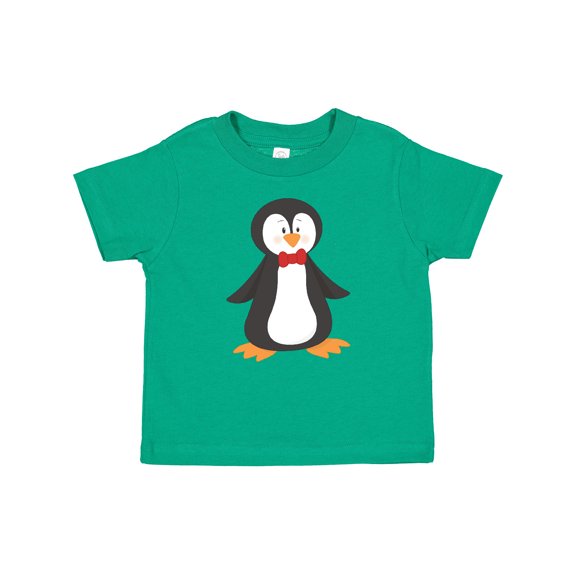 Inktastic Cute Penguin, Penguin With Red Bow Tie Boys or Girls Baby T-Shirt