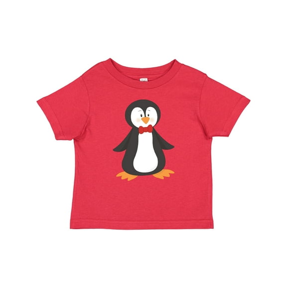 Inktastic Cute Penguin, Penguin With Red Bow Tie Boys or Girls Baby T-Shirt