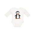 thumbnail image 1 of Inktastic Cute Penguin, Penguin With Red Bow Tie Boys or Girls Long Sleeve Baby Bodysuit, 1 of 5