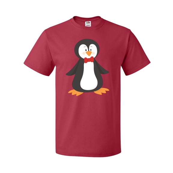 Inktastic Cute Penguin, Penguin With Red Bow Tie T-Shirt