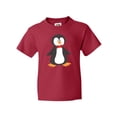 thumbnail image 1 of Inktastic Cute Penguin, Penguin With Red Bow Tie Youth T-Shirt, 1 of 5