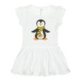 thumbnail image 1 of Inktastic Cute Penguin, Penguin With Striped Scarf Girls Toddler Dress, 1 of 5