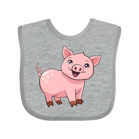 Inktastic Cute Pig Boys or Girls Baby Bib