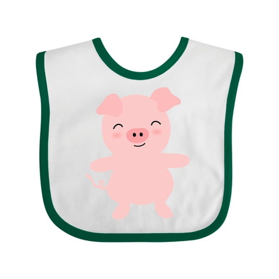 Inktastic Cute Pig Boys or Girls Baby Bib