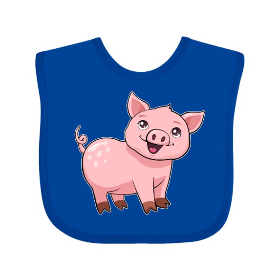 Inktastic Cute Pig Boys or Girls Baby Bib