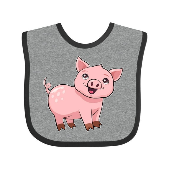 Inktastic Cute Pig Boys or Girls Baby Bib