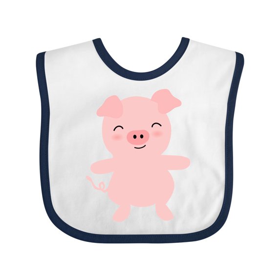 Inktastic Cute Pig Boys or Girls Baby Bib