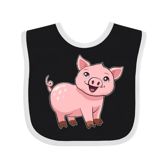 Inktastic Cute Pig Boys or Girls Baby Bib