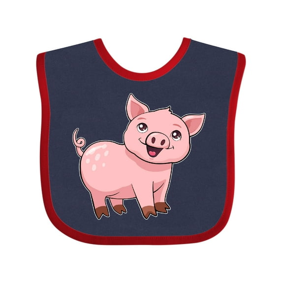Inktastic Cute Pig Boys or Girls Baby Bib