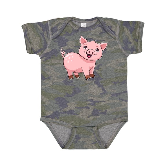 Inktastic Cute Pig Boys or Girls Baby Bodysuit