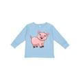 thumbnail image 1 of Inktastic Cute Pig Boys or Girls Long Sleeve Toddler T-Shirt, 1 of 5