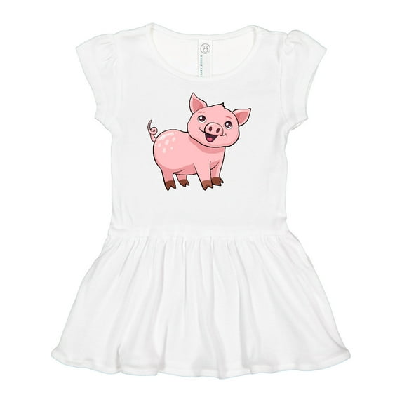 Inktastic Cute Pig Girls Baby Dress