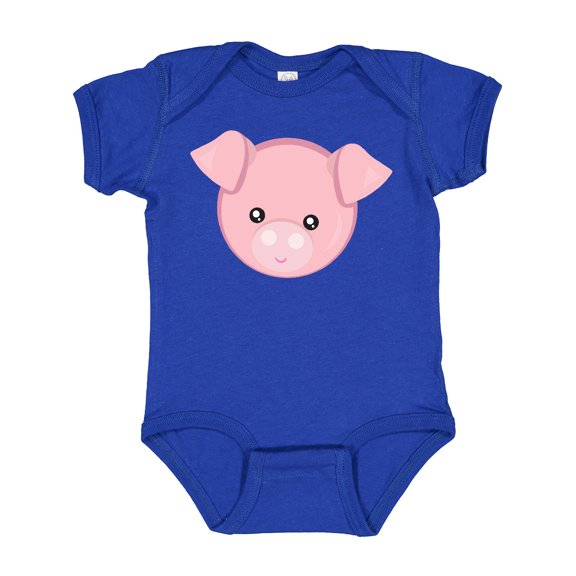 Inktastic Cute Pig, Little Pig, Pig Head, Pink Pig Boys or Girls Baby Bodysuit