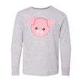 thumbnail image 1 of Inktastic Cute Pig, Little Pig, Pig Head, Pink Pig Long Sleeve Youth T-Shirt, 1 of 5