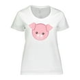 thumbnail image 1 of Inktastic Cute Pig, Little Pig, Pig Head, Pink Pig Women's Plus Size T-Shirt, 1 of 5