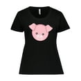 thumbnail image 1 of Inktastic Cute Pig, Little Pig, Pig Head, Pink Pig Women's Plus Size T-Shirt, 1 of 5