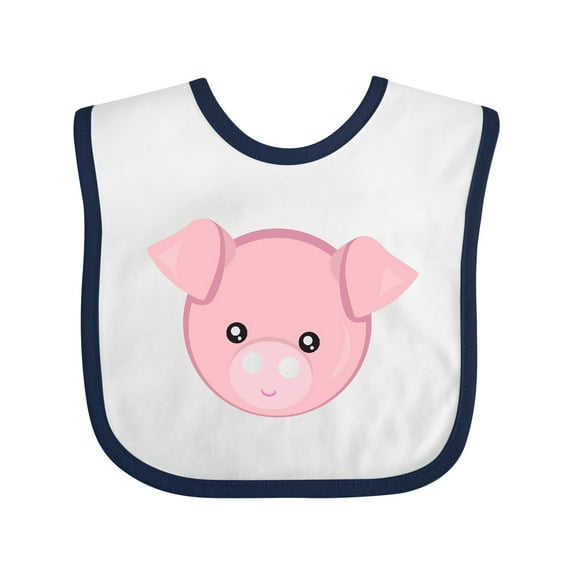 Inktastic Cute Pig, Little Pig, Piggy, Pink Pig Boys or Girls Baby Bib