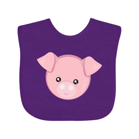 Inktastic Cute Pig, Little Pig, Piggy, Pink Pig Boys or Girls Baby Bib