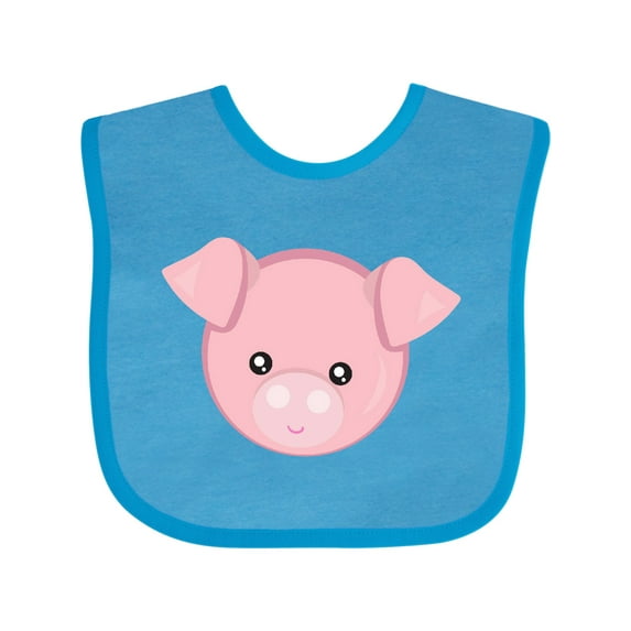 Inktastic Cute Pig, Little Pig, Piggy, Pink Pig Boys or Girls Baby Bib