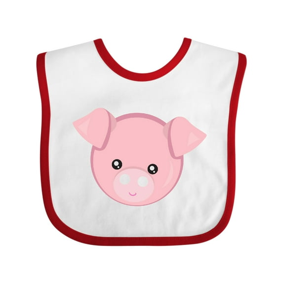 Inktastic Cute Pig, Little Pig, Piggy, Pink Pig Boys or Girls Baby Bib