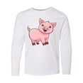 thumbnail image 1 of Inktastic Cute Pig Long Sleeve Youth T-Shirt, 1 of 5
