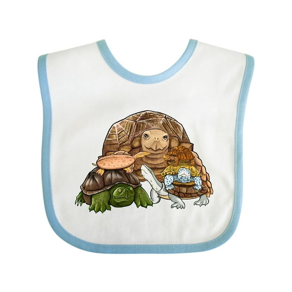 Inktastic Cute Pile of Turtles Boys or Girls Baby Bib