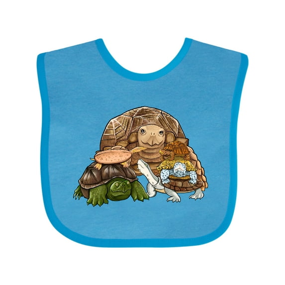Inktastic Cute Pile of Turtles Boys or Girls Baby Bib