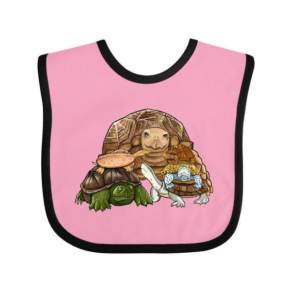 Inktastic Cute Pile of Turtles Boys or Girls Baby Bib