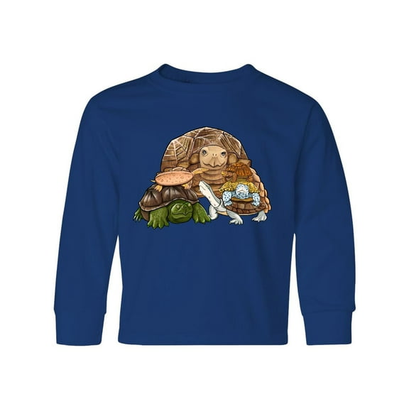 Inktastic Cute Pile of Turtles Long Sleeve Youth T-Shirt