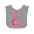 thumbnail image 1 of Inktastic Cute Pink Dinosaur Girls Baby Bib, 1 of 4