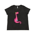 thumbnail image 1 of Inktastic Cute Pink Dinosaur Women's Plus Size T-Shirt, 1 of 5