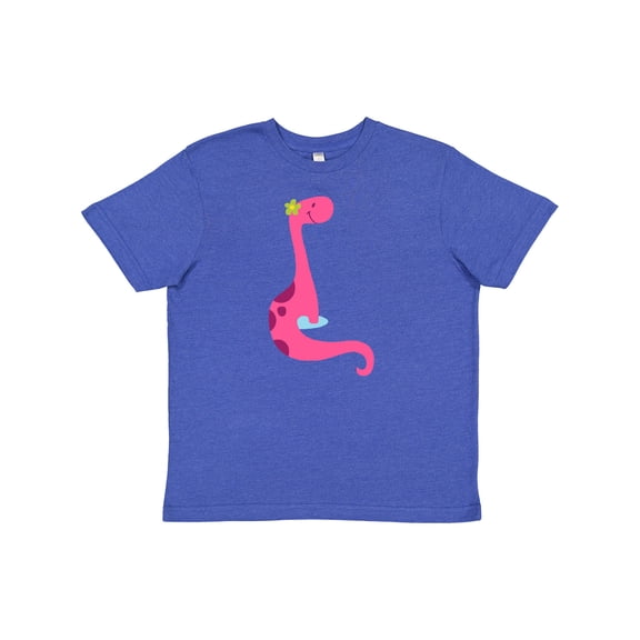 Inktastic Cute Pink Dinosaur Youth T-Shirt