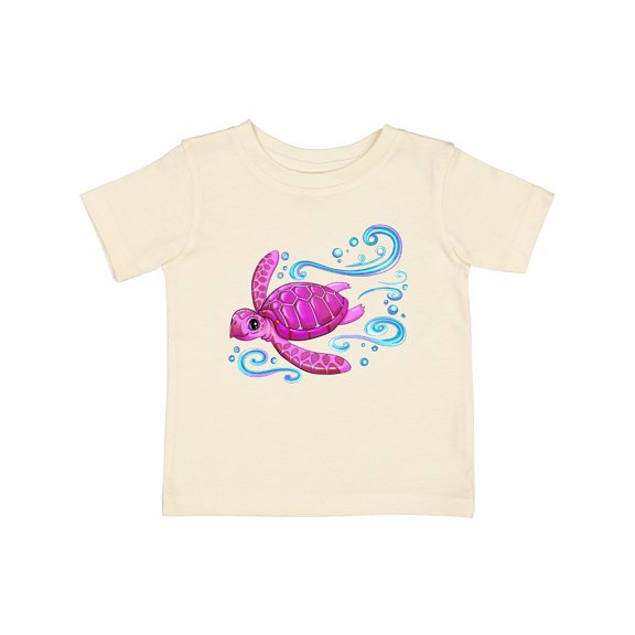 Inktastic Cute Pink Sea Turtle Boys or Girls Baby T-Shirt