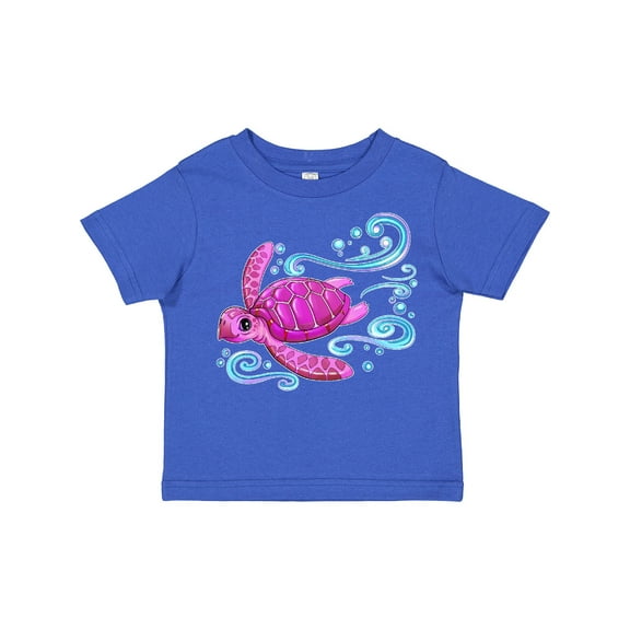 Inktastic Cute Pink Sea Turtle Boys or Girls Toddler T-Shirt
