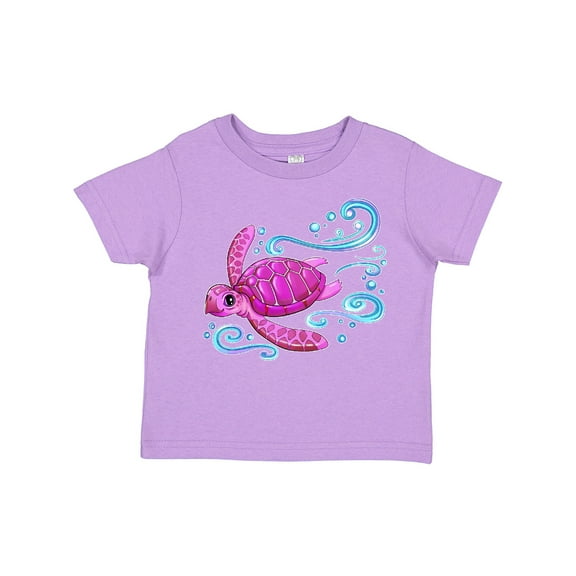 Inktastic Cute Pink Sea Turtle Boys or Girls Toddler T-Shirt