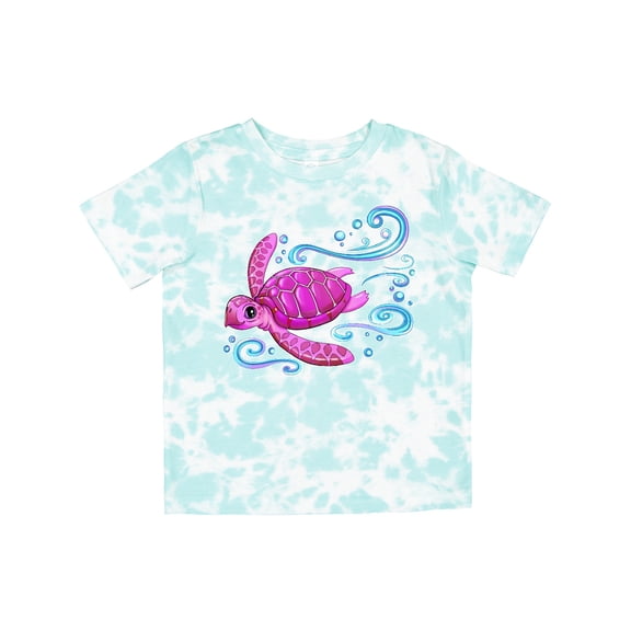 Inktastic Cute Pink Sea Turtle Boys or Girls Toddler T-Shirt
