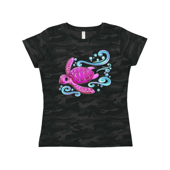 Inktastic Cute Pink Sea Turtle Women's T-Shirt